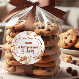 Vintage Buttercream Bakery Branding Runder Aufkleber