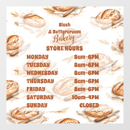 Vintage Buttercream Bakery Business Fensteraufkleber