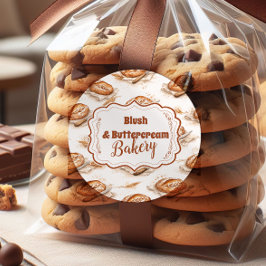 Vintage Buttercream Bakery Business Runder Aufkleber