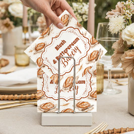 Vintage Buttercream Bakery Business Serviette