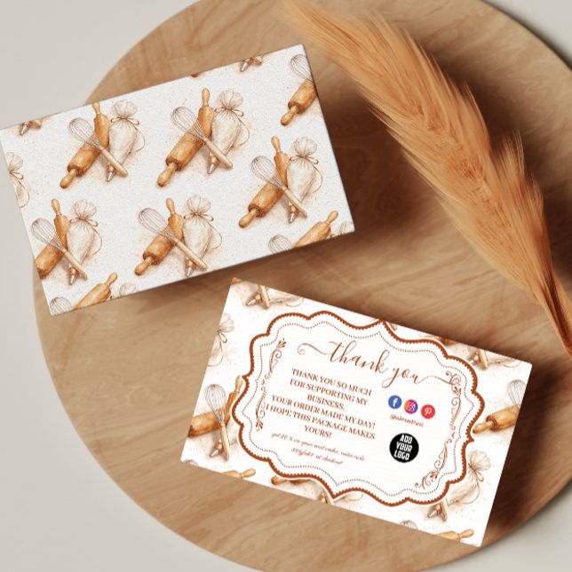 Vintage-Buttercreme-Bäckereimarke Dankeskarte (Von Creator hochgeladen)