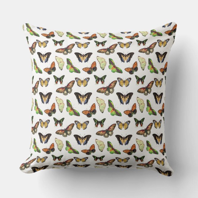 Vintage Butterflies Kissen (Vorderseite)