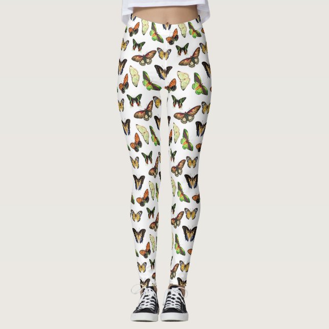Vintage Butterflies Leggings (Vorderseite)