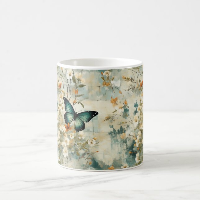 Vintage Butterfly Kaffeetasse (Mittel)