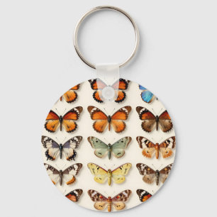 Vintage-Butterfly-Kollektionsraster-Display Schlüsselanhänger