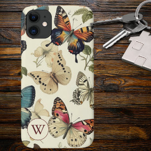 Vintage Butterfly-Monogramm Case-Mate iPhone Hülle