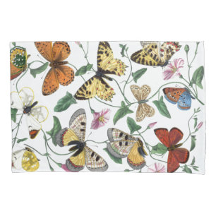 Vintage Butterfly & Moth-Malerei Kissenbezug