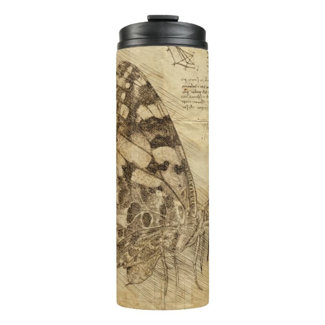 Vintage Butterfly Rustic Style | Thermosbecher (Vorderseite)