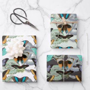 Vintage Butterfly & Schlange Gotische Natur Geschenkpapier Set