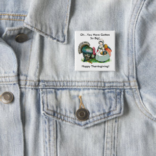 Vintage-Button mit Anstecknadel, bereit für Thanks Button
