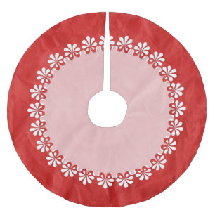 VINTAGE BUTTON white trans. + Ihr Backgr. Ideen Polyester Weihnachtsbaumdecke