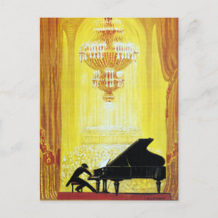 Vintage C. Bechstein deutsches Klavier Anzeige Postkarte