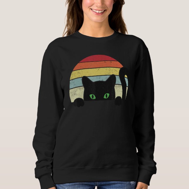 Vintage Ca  Retro Kitten Cats Sweatshirt (Vorderseite)