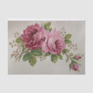 Vintage Cabbage Rose Elegante Seidenpapier