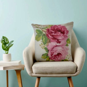 Vintage Cabbage Rose Eleganz Kissen