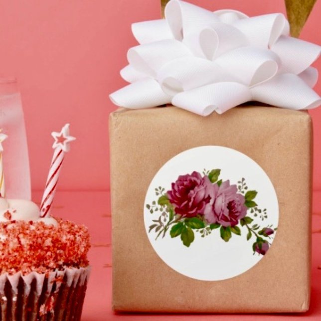 Vintage Cabbage Rose Eleganz Sticker (Von Creator hochgeladen)