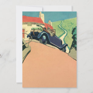 Vintage Cabrio-Straße im Land