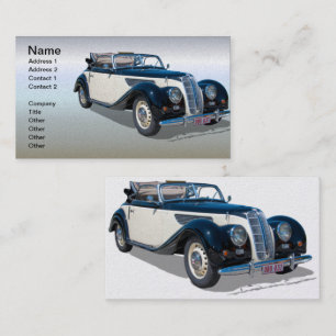 Vintage Cabriolet Automobil Visitenkarte
