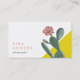 Vintage Cactus Color Block Business Cards Visitenkarte