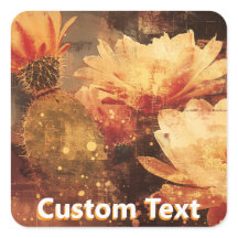 Vintage Cactus Flower Custom