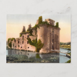 Vintage Caerlaverock Castle Schottland Postkarte