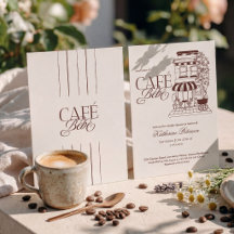Vintage Café Bébé Französische Babyparty
