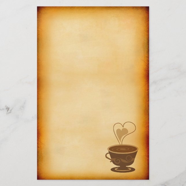 Vintage Café Briefpapier (Vorderseite)