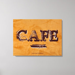 Vintage Cafe Küchenleinwand - Dante Plaster Leinwanddruck