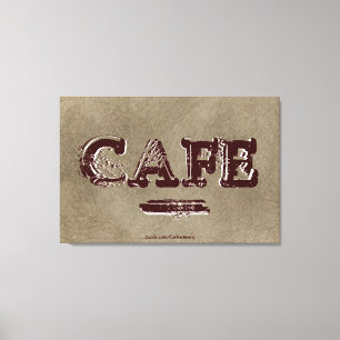 Vintage Cafe Küchenleinwand - Türkischer Kaffee Leinwanddruck