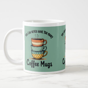 Vintage-Café-Liebhaber-Rustikale-Café-Ästhetik-Kun Jumbo-Tasse