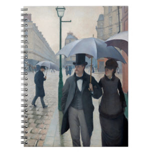 Vintage Caillebotte Paris, Regentag Kunst Notizblock