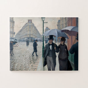 Vintage Caillebotte Paris, Regentag Kunst Puzzle