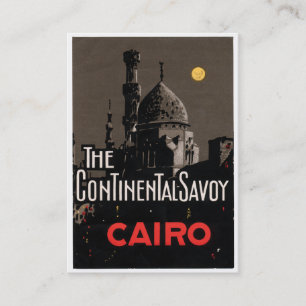 Vintage-Cairo-Hotelplakat Geschäftskarte Visitenkarte
