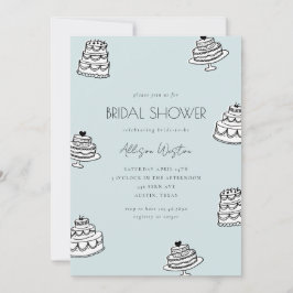Vintage Cake Bridal Shower Invitation Einladung
