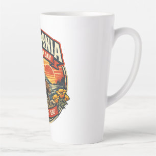 Vintage California Eintrittstag Retro-Bär & Mohn Milchtasse