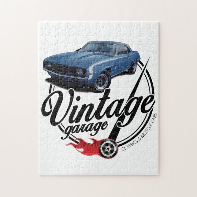 Vintage Camaro Custom Garage Puzzle (Vertikal)