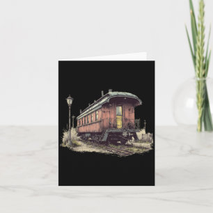 Vintage Camboose Grafik-Look für Erwachsene und Ki Karte