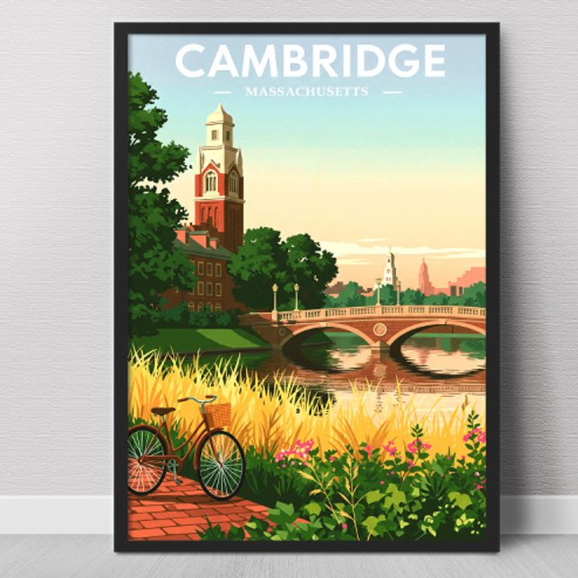 Vintage Cambridge Massachusetts Poster (Von Creator hochgeladen)