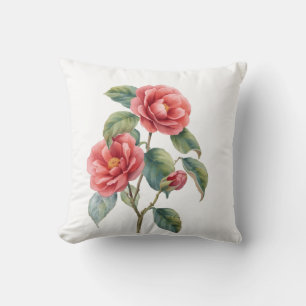 Vintage Camellia-Blumen-Botanik-Wurfkissen Kissen
