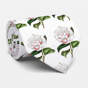 Vintage Camellia Print Krawatte