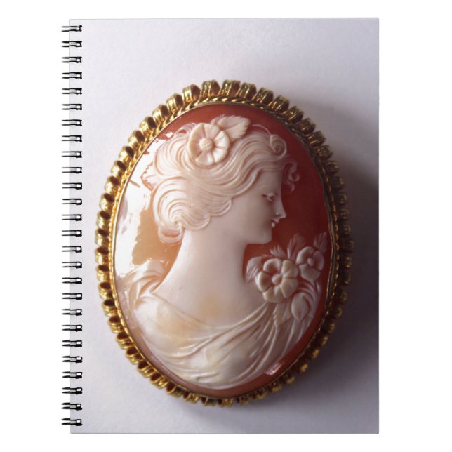 Vintage Cameo Women Silhouette Notizblock (Vorderseite)
