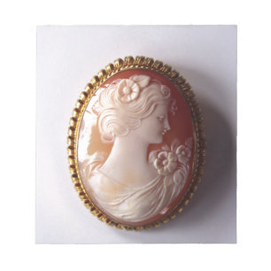 Vintage Cameo Women Silhouette Notizblock