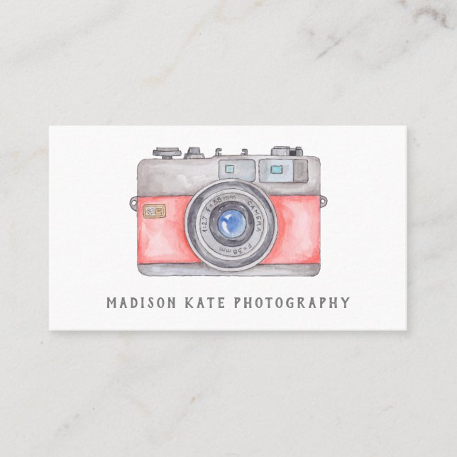 Vintage Camera Business Cards Visitenkarte (Vorderseite)