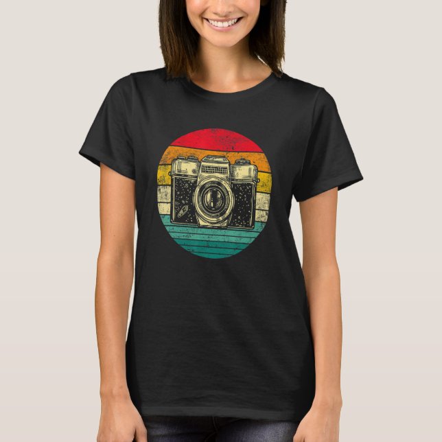 Vintage Camera Photography  Retro Photographer Gra T-Shirt (Vorderseite)