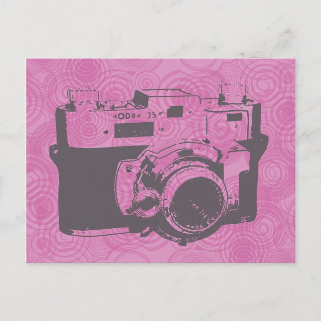Vintage Camera-Postkarte Postkarte (Vorderseite)