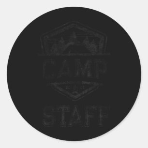 Vintage-Camp-Personal Zeltplatz-Crew Betreuer Kran Runder Aufkleber