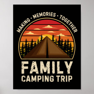 Vintage Camper Camp Familien-Camping-Trip 2025 Mat Poster