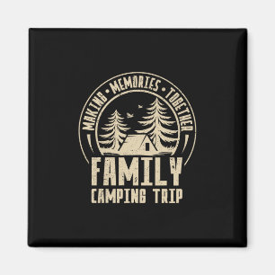 Vintage Camper Camp Familien-Camping-Trip 2025 Übe Magnet