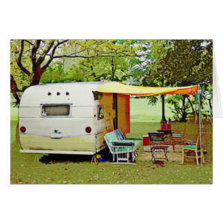 Vintage-Camper-Rentnerkarte