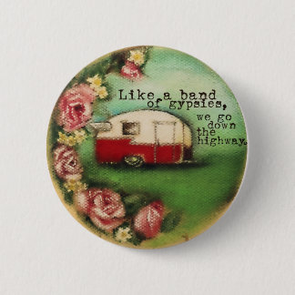 Vintage Camper & Rosen Button